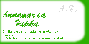 annamaria hupka business card